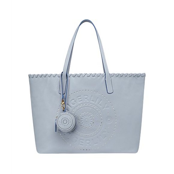 TIGERLILY Blue Grey Leather Keychain Coin Purse Wristlet NWT RRP$79 - Picture 5 of 6